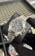 Reloj Rolex Plateado con Negro