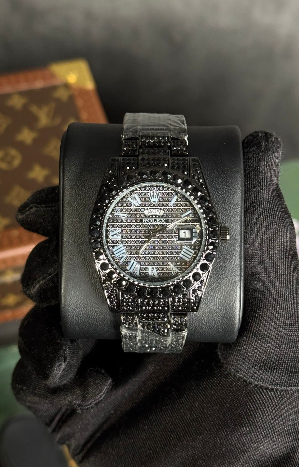 Reloj Rolex Deluxe Negro
