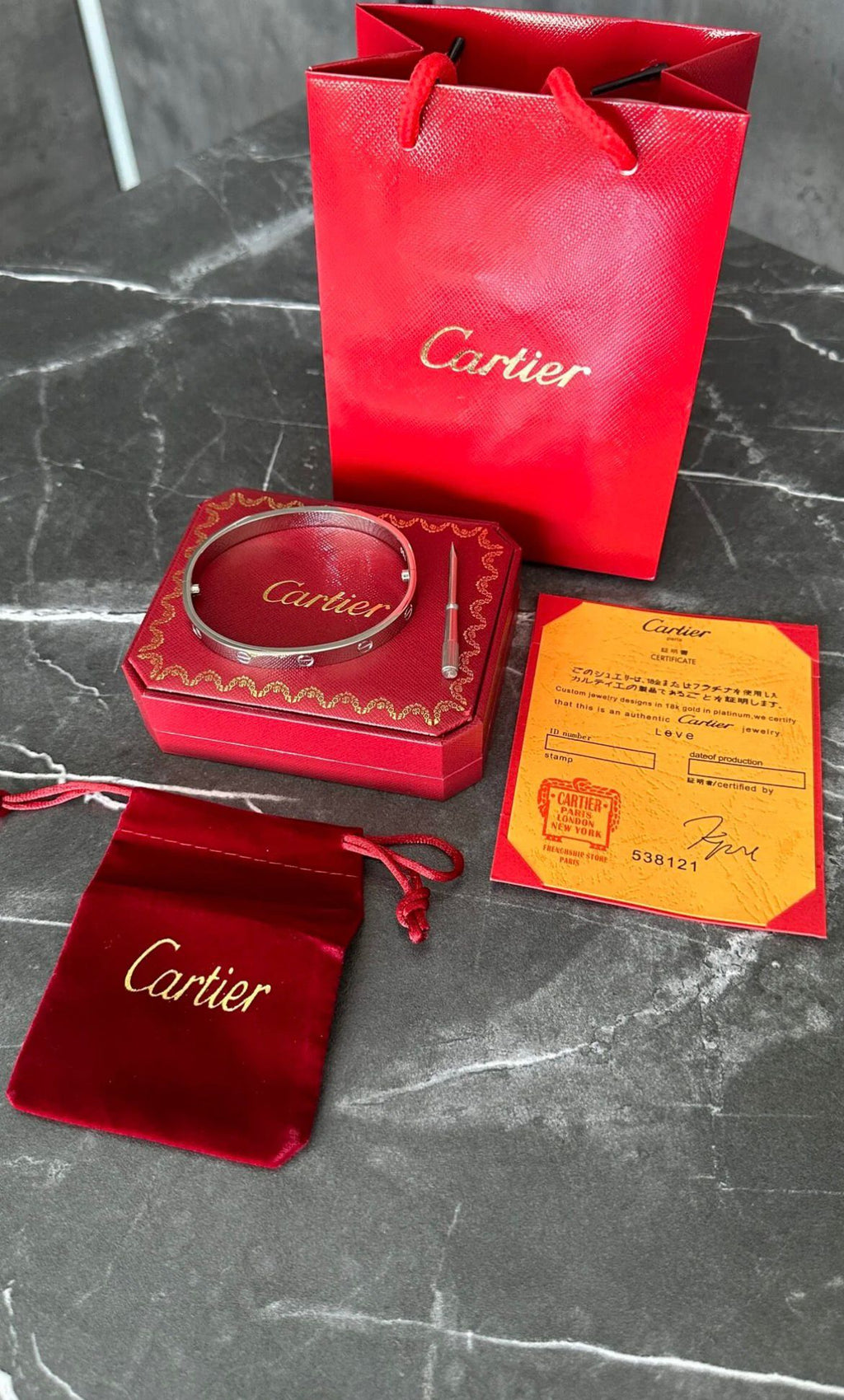 Brazalete Cartier Plateado