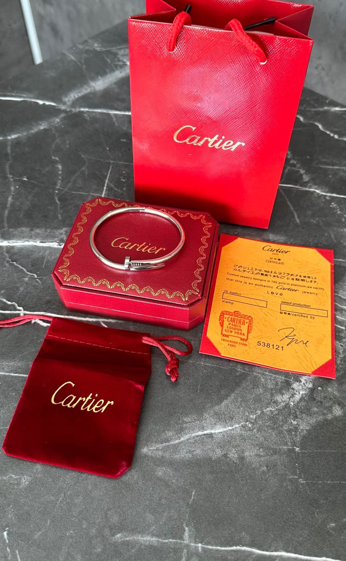 Brazalete Cartier  Plateado